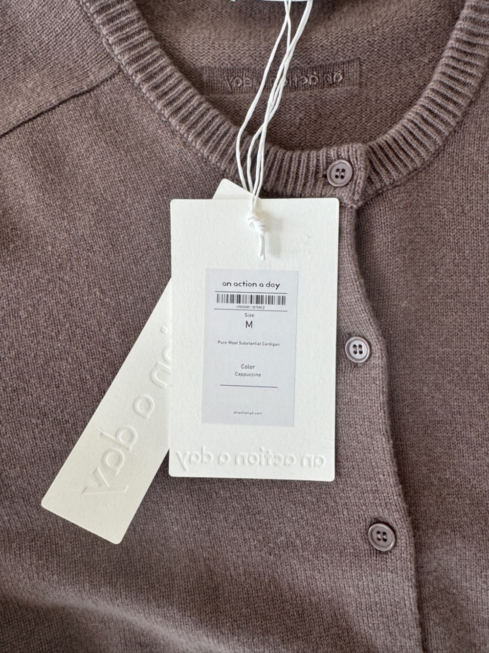 100% Wool Brown Sweater NWT - Picture 2 of 7